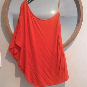 Express One Shoulder Shimmer Top (bundle 3 for $30)